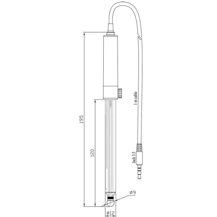 Digital Glass Body pH Electrode with Matching Pin for General Purpose – HI11311