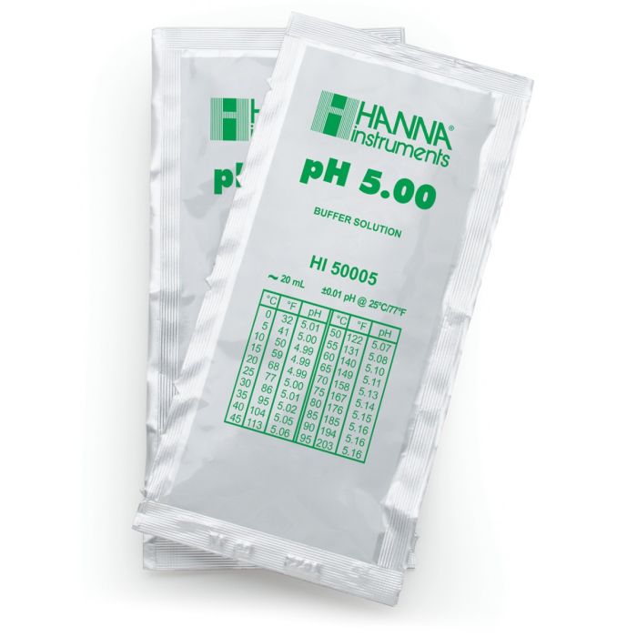 pH 5.00 Technical Calibration Buffer Sachets (25 x 20mL) – HI50005-02