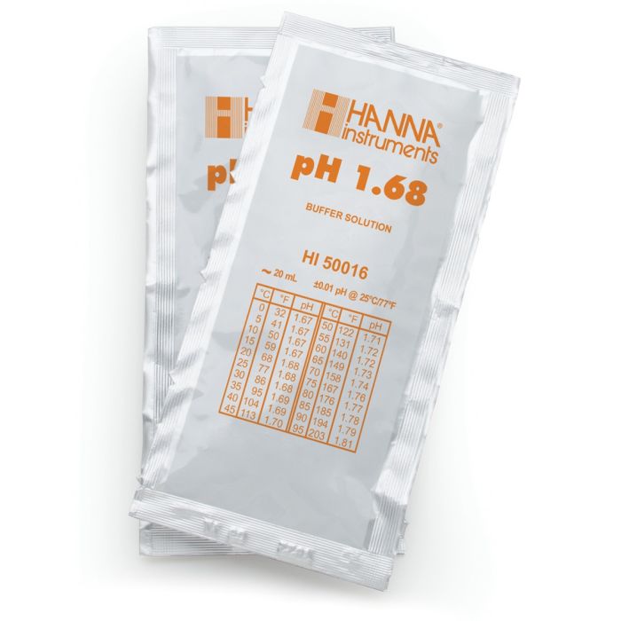 pH 1.68 Technical Calibration Buffer Sachets (25 x 20mL) – HI50016-02