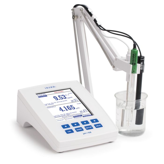 Laboratory Research Grade Two Channel Benchtop pH/mV/ISE Meter (HI5222-02)