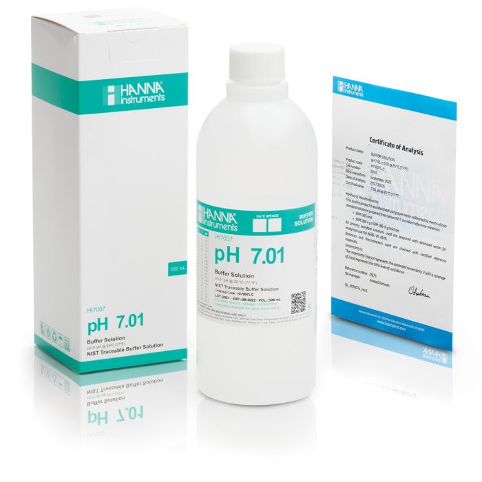 HI7007L/C pH 7.01 Calibration Solution (500 mL)