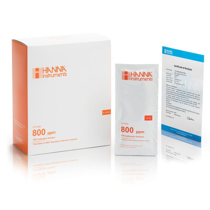 HI70080C 800 mg/L (ppm) TDS Standard (25 x 20 mL)