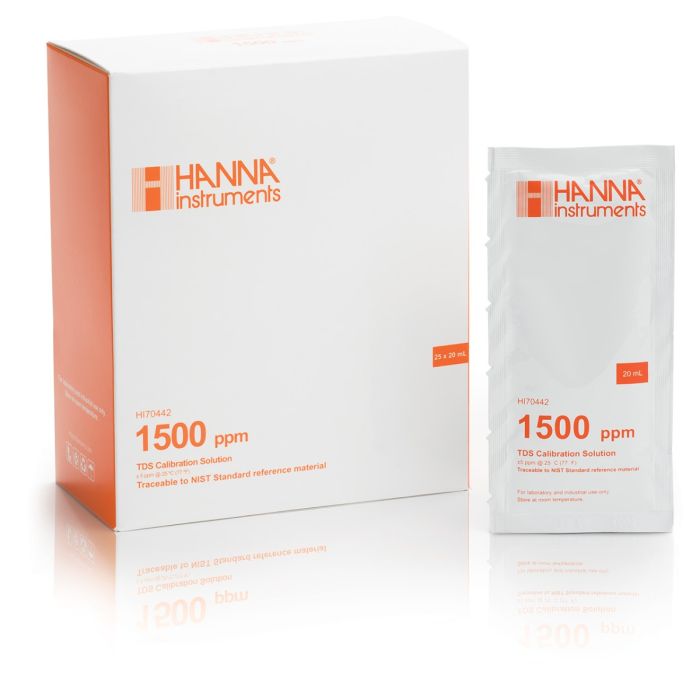 HI70442P 1500 mg/L (ppm) TDS Calibration Solution (25 x 20 mL)