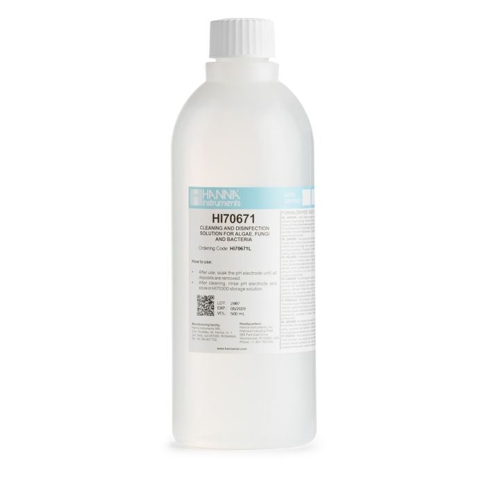HI70671L Cleaning & Disinfection Solution for Algae,  Fungi and Bacteria (500 mL)