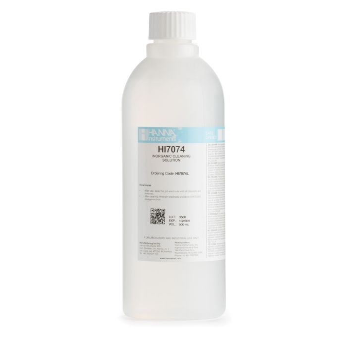 HI7074L Electrode Cleaning Solution for Inorganic Substances (500 mL)