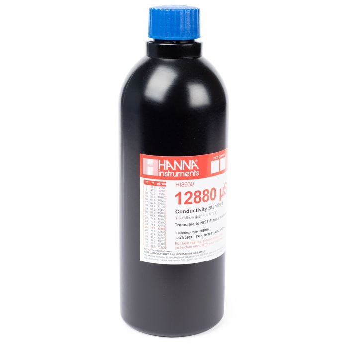 HI8030L 12880 µS/cm Conductivity Standard in FDA Bottle (500mL)