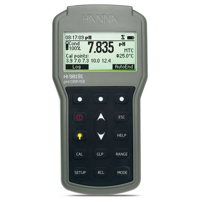 Professional Waterproof Portable pH/ORP/ISE Meter (HI98191-02)