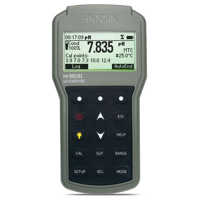 Professional Waterproof Portable pH/ORP/ISE Meter (HI98191)