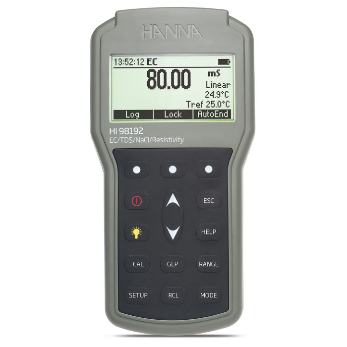 Waterproof Portable EC/TDS/Resistivity/Salinity Meter – METER ONLY! – (HI98192-03)