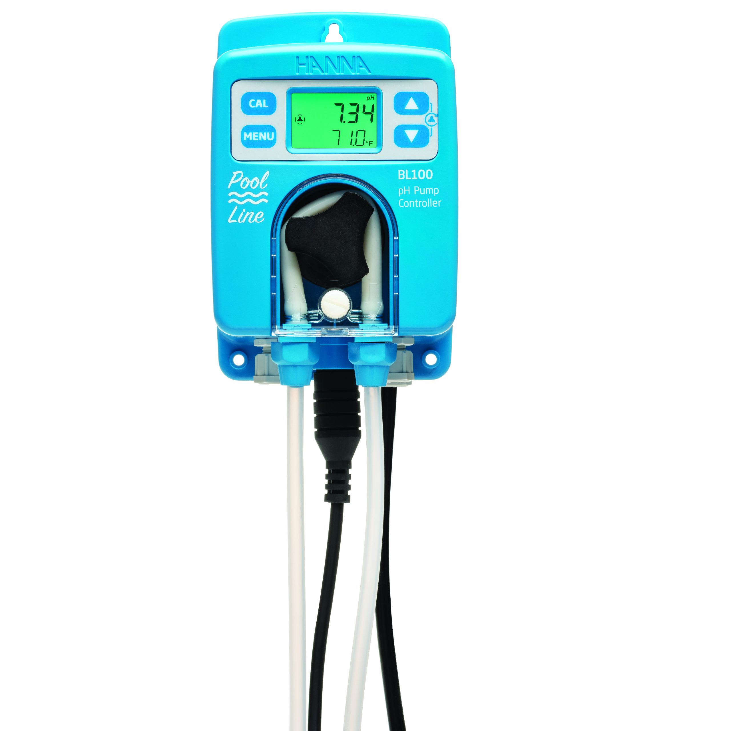Pool Line pH controller and dosing pump with HI10053 pH probe, injection valve fitting and tubing (BL100-10)