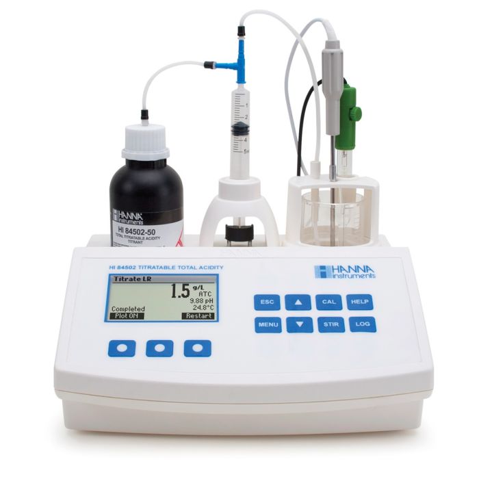 Mini-Titrator for Measuring Titratable Acidity in Wine – HI84502-02