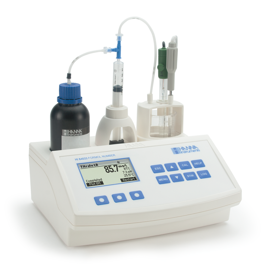 Mini Titrator for Measuring Formol Number in Wine and Fruit Juice - HI84533-02